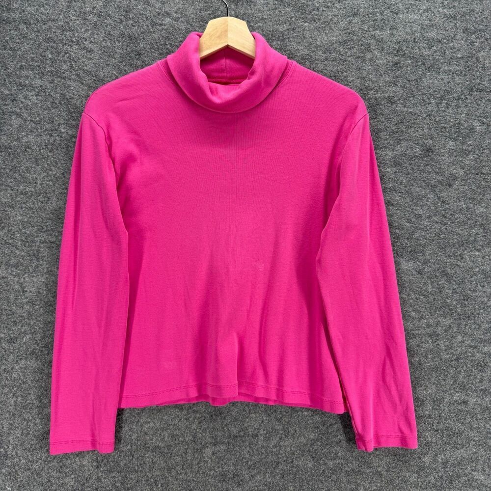 Jones New York Sweater Pullover Women PL Petite Pink Turtleneck Knit Long Sleeve